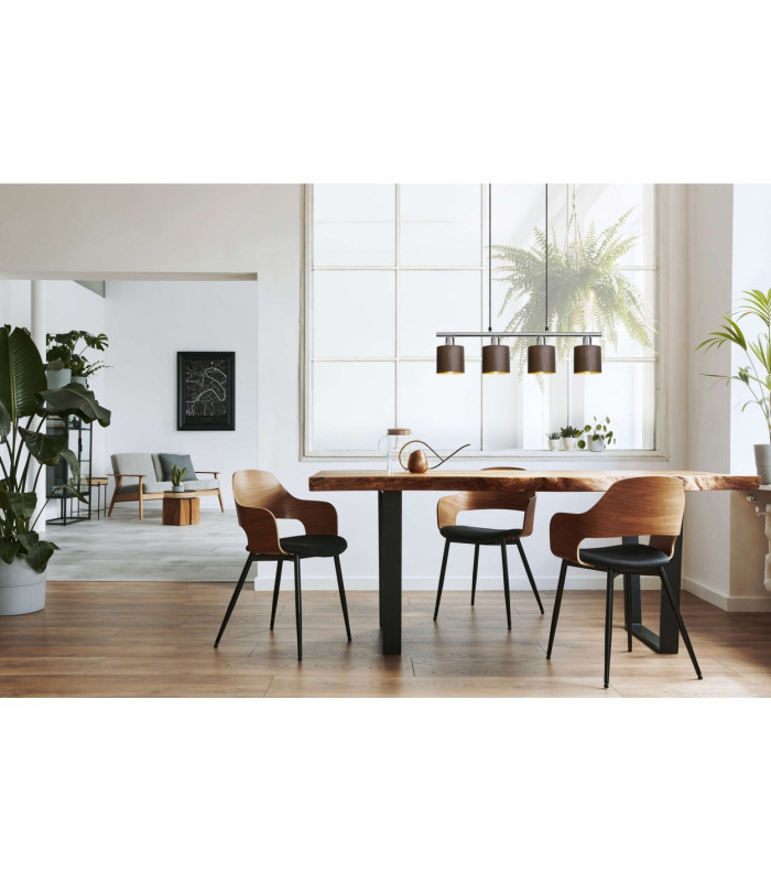 Maron Bar Pendant Ceiling Light Brown 4xE14-3