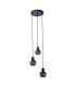 Casco Cluster Pendant Ceiling Light Black 3xE27-1