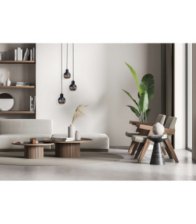 Casco Cluster Pendant Ceiling Light Black 3xE27-2
