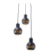 Casco Cluster Pendant Ceiling Light Black 3xE27-7