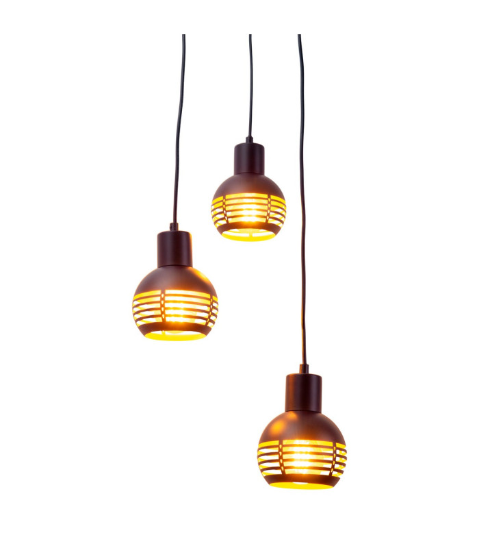 Casco Cluster Pendant Ceiling Light Black 3xE27-8