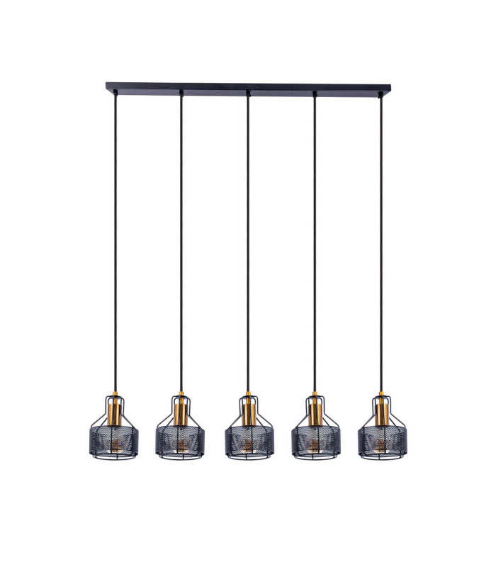 Foro Bar Pendant Ceiling Light Black 5xE27-1