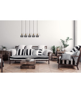 Foro Bar Pendant Ceiling Light Black 5xE27-2