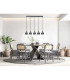 Foro Bar Pendant Ceiling Light Black 5xE27-3