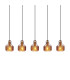 Foro Bar Pendant Ceiling Light Black 5xE27-5