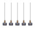 Foro Bar Pendant Ceiling Light Black 5xE27-7