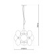 Orion Multi Arm Pendant Ceiling Light Gold 9xG9-3