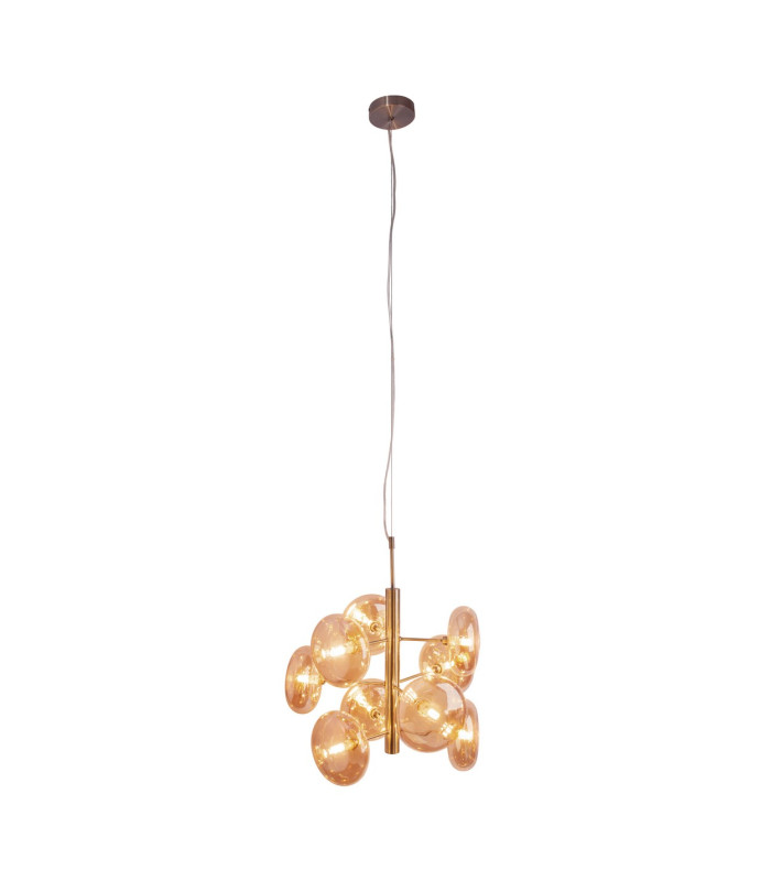 Orion Multi Arm Pendant Ceiling Light Gold 9xG9-4