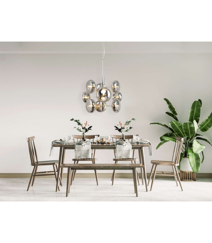 Orion Multi Arm Pendant Ceiling Light Chrome 9xG9-3