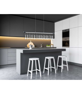 Nobilis Dimmable LED Bar Pendant Ceiling Light Grey 2831K-2