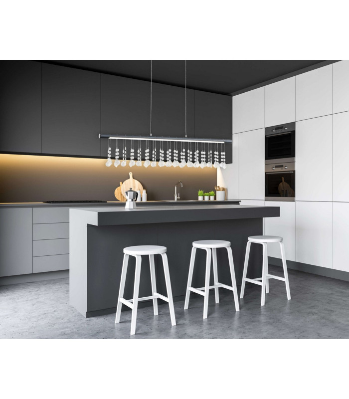 Nobilis Dimmable LED Bar Pendant Ceiling Light Grey 2831K-2