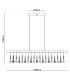 Nobilis Dimmable LED Bar Pendant Ceiling Light Grey 2831K-3