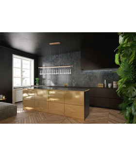 Nobilis Dimmable LED Bar Pendant Ceiling Light Steel-Blank 2831K-2