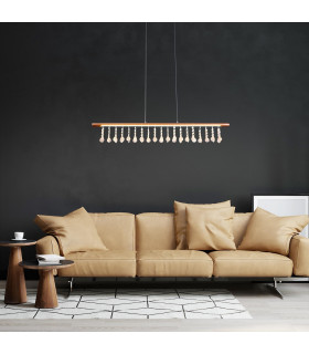 Nobilis Dimmable LED Bar Pendant Ceiling Light Gold 2831K-2