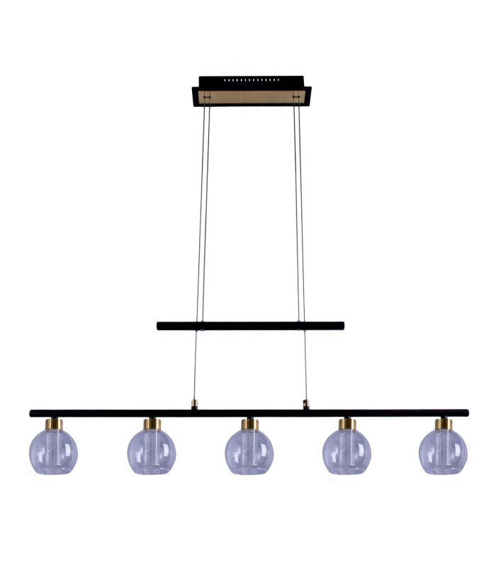 Brass Dimmable LED Bar Pendant Ceiling Light Black 2900K-1