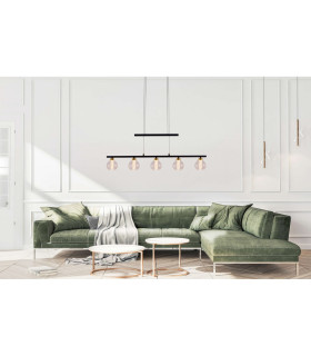 Brass Dimmable LED Bar Pendant Ceiling Light Black 2900K-2