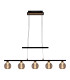 Brass Dimmable LED Bar Pendant Ceiling Light Black 2900K-6