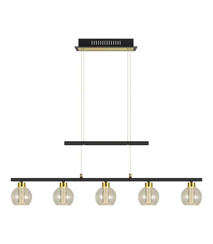 Brass Dimmable LED Bar Pendant Ceiling Light Black 2900K-7