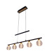 Brass Dimmable LED Bar Pendant Ceiling Light Black 2900K-8