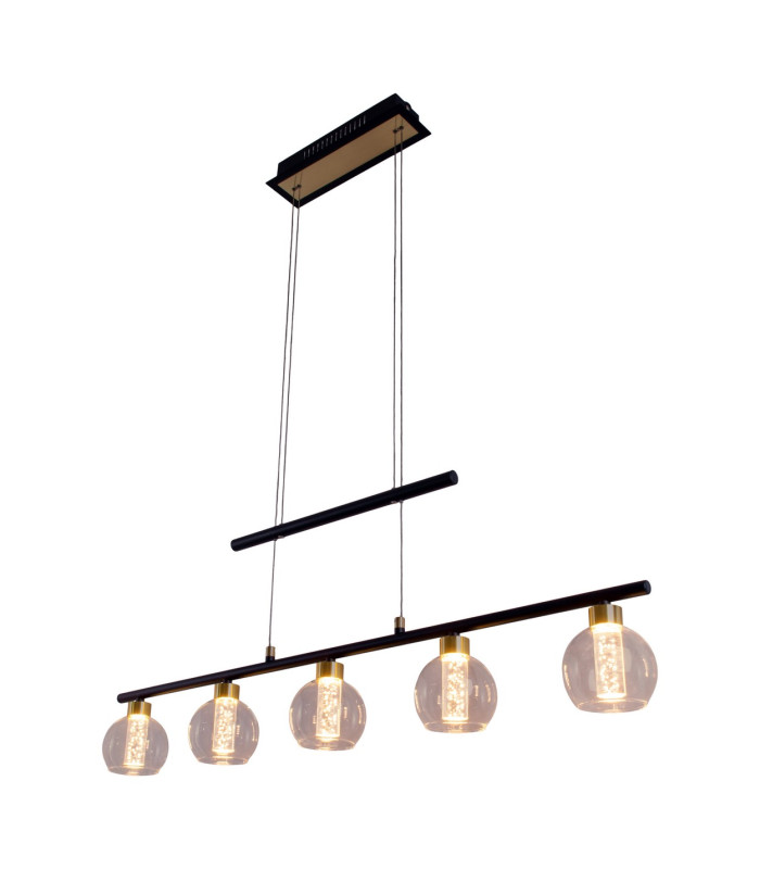 Brass Dimmable LED Bar Pendant Ceiling Light Black 2900K-8
