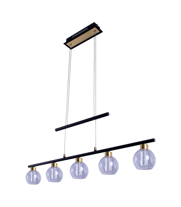 Brass Dimmable LED Bar Pendant Ceiling Light Black 2900K-9