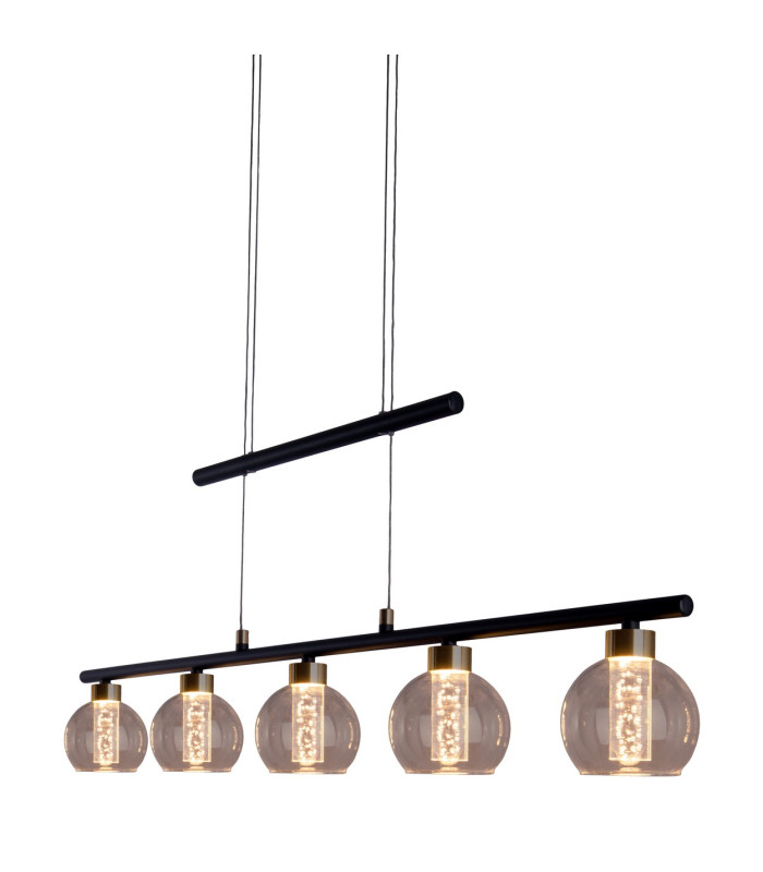 Brass Dimmable LED Bar Pendant Ceiling Light Black 2900K-12