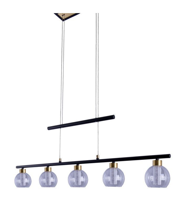 Brass Dimmable LED Bar Pendant Ceiling Light Black 2900K-14