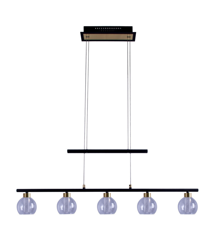 Brass Dimmable LED Bar Pendant Ceiling Light Black 2900K-15