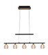 Brass Dimmable LED Bar Pendant Ceiling Light Black 2900K-16