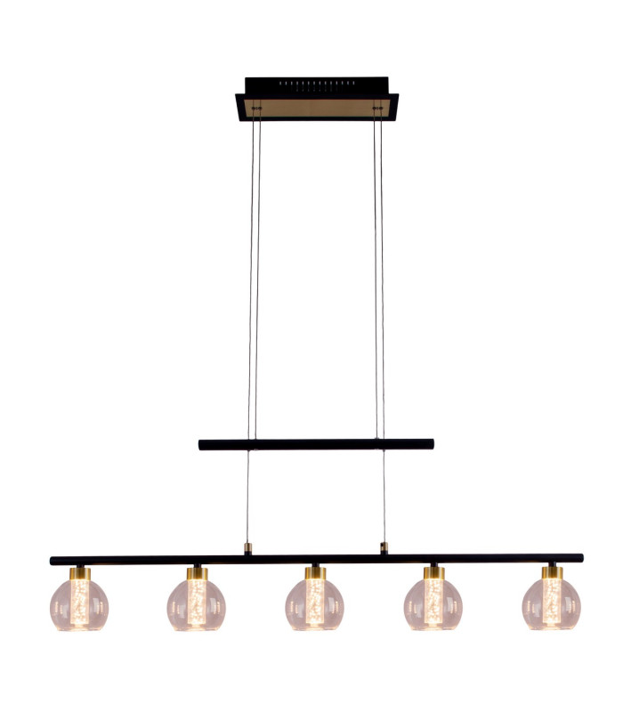 Brass Dimmable LED Bar Pendant Ceiling Light Black 2900K-16