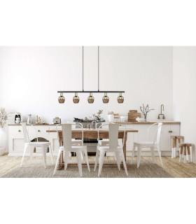 Corbis Bar Pendant Ceiling Light Black 5xE14-2