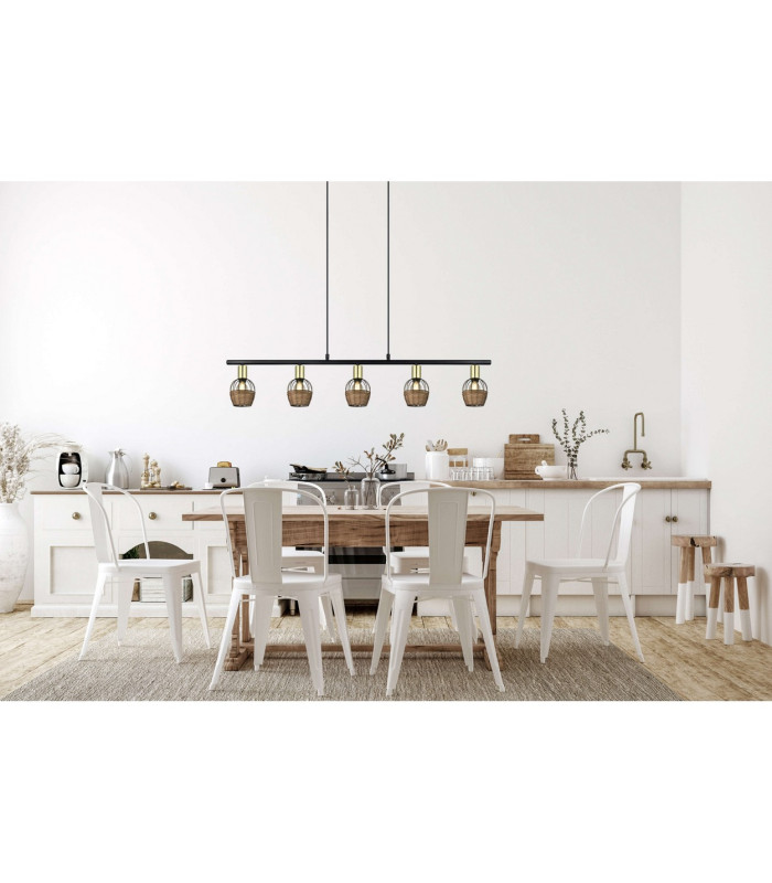 Corbis Bar Pendant Ceiling Light Black 5xE14-2