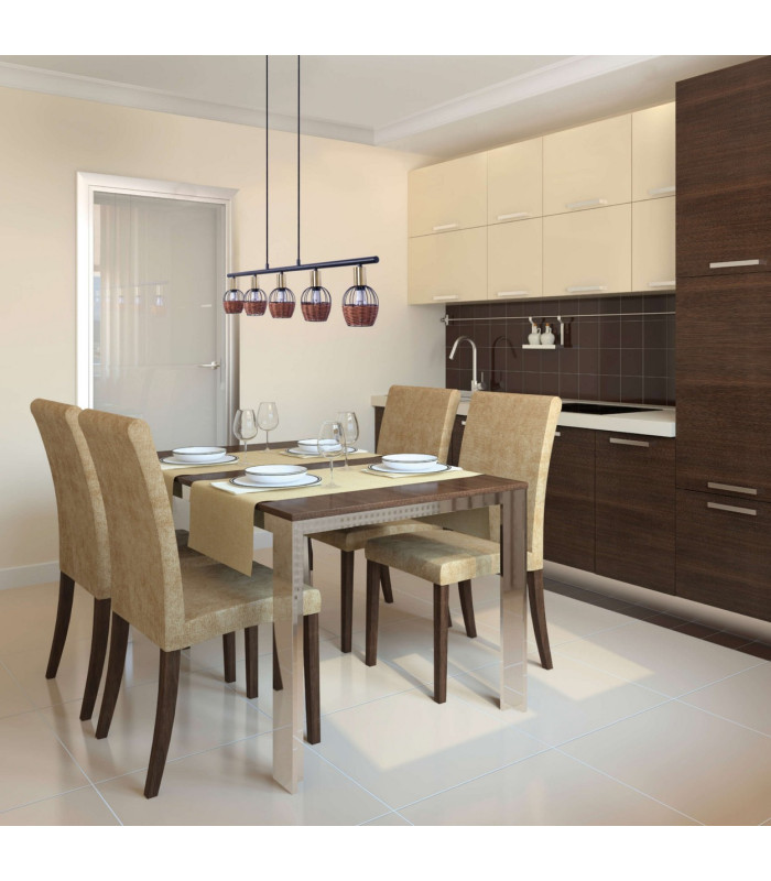 Corbis Bar Pendant Ceiling Light Black 5xE14-3