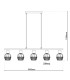 Corbis Bar Pendant Ceiling Light Black 5xE14-4