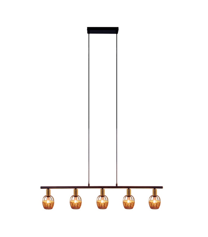 Corbis Bar Pendant Ceiling Light Black 5xE14-5