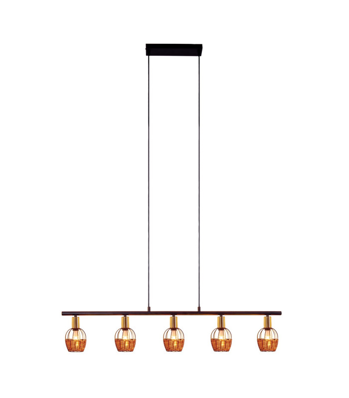 Corbis Bar Pendant Ceiling Light Black 5xE14-7