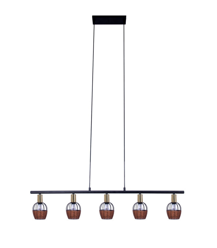 Corbis Bar Pendant Ceiling Light Black 5xE14-8