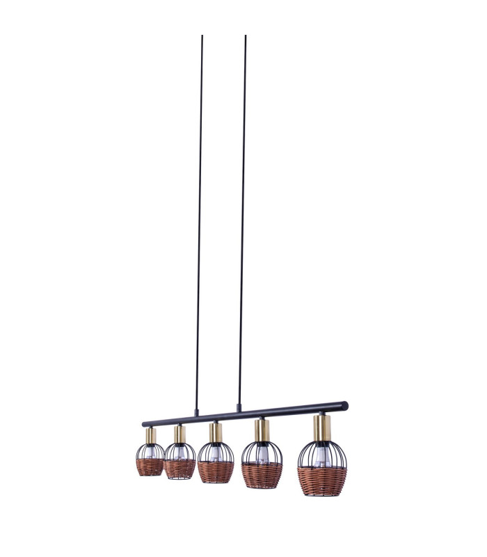 Corbis Bar Pendant Ceiling Light Black 5xE14-10
