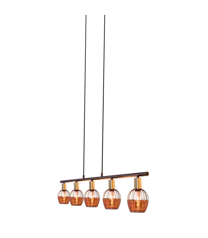 Corbis Bar Pendant Ceiling Light Black 5xE14-11