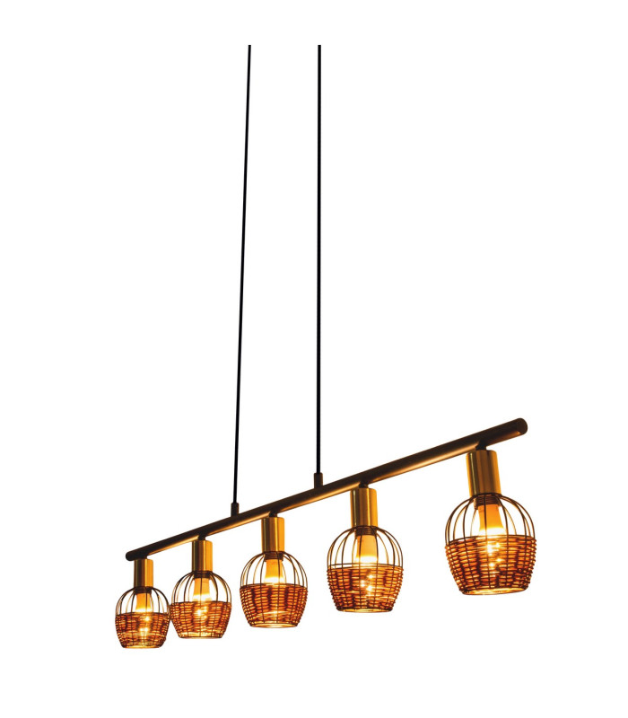 Corbis Bar Pendant Ceiling Light Black 5xE14-12