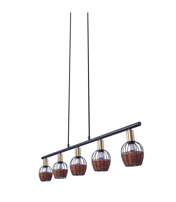 Corbis Bar Pendant Ceiling Light Black 5xE14-13