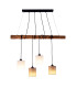 Malta Bar Pendant Ceiling Light Nature 4xE27-4