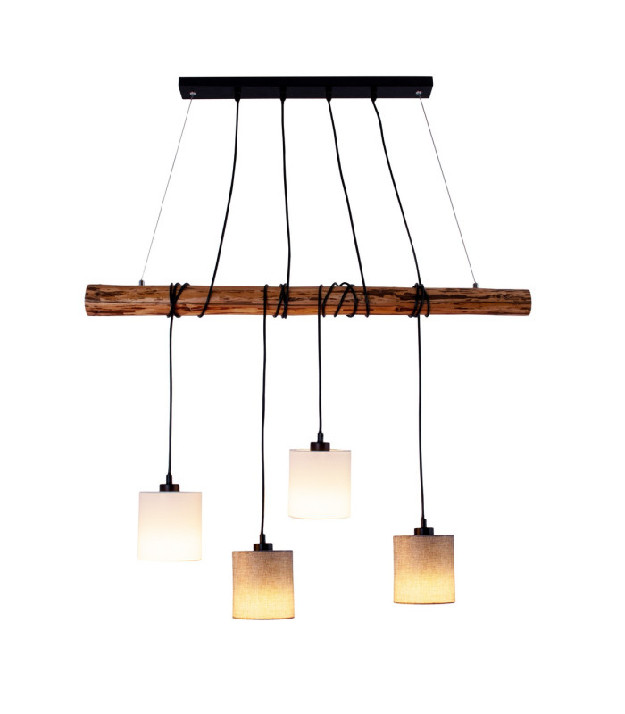 Malta Bar Pendant Ceiling Light Nature 4xE27-4
