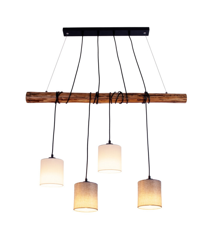 Malta Bar Pendant Ceiling Light Nature 4xE27-6