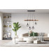 Woodland Bar Pendant Ceiling Light Black 4xE27-3