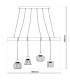 Woodland Bar Pendant Ceiling Light Black 4xE27-4