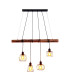 Woodland Bar Pendant Ceiling Light Black 4xE27-5
