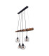 Woodland Bar Pendant Ceiling Light Black 4xE27-6