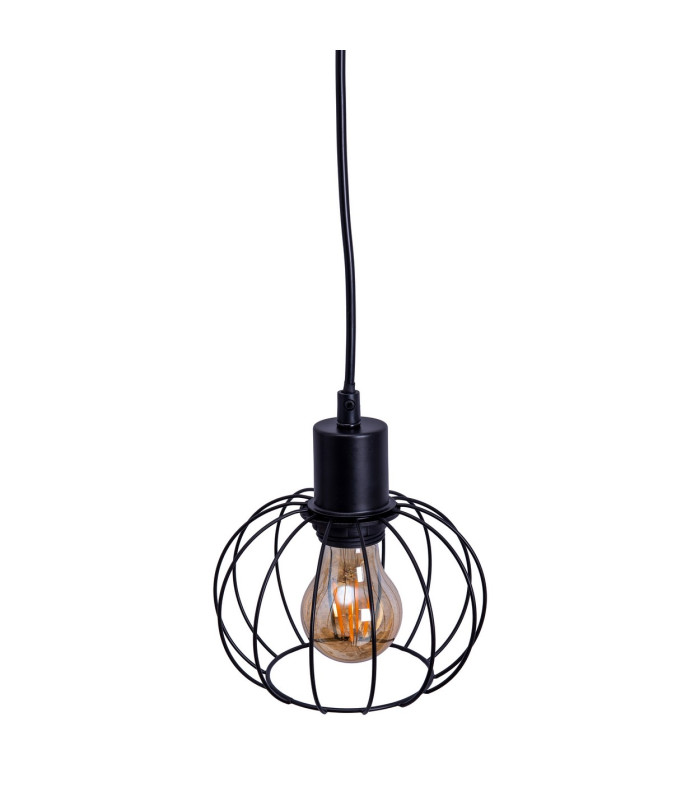Woodland Bar Pendant Ceiling Light Black 4xE27-11