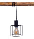 Woodland Bar Pendant Ceiling Light Black 4xE27-12